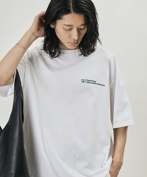 Firsthand(ファーストハンド)の「MA Firsthand/マ ファーストハンド MA ベーシック ロゴ 刺繍 ショートスリーブ Tシャツ(Tシャツ/カットソー・メンズ・ブラック/ホワイト/ブルー/オフホワイト・MEDIUM/SMALL/LARGE)」の16枚目の写真