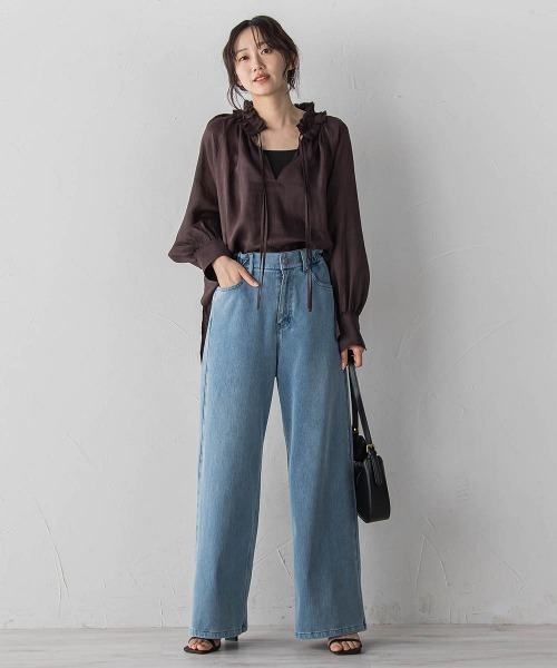 Droite lautreamont(ドロワットロートレアモン)の「ラスターラミーカルゼブラウス(シャツ/ブラウス・レディース・ブラウン/オレンジ/ブルー・M)」の15枚目の写真