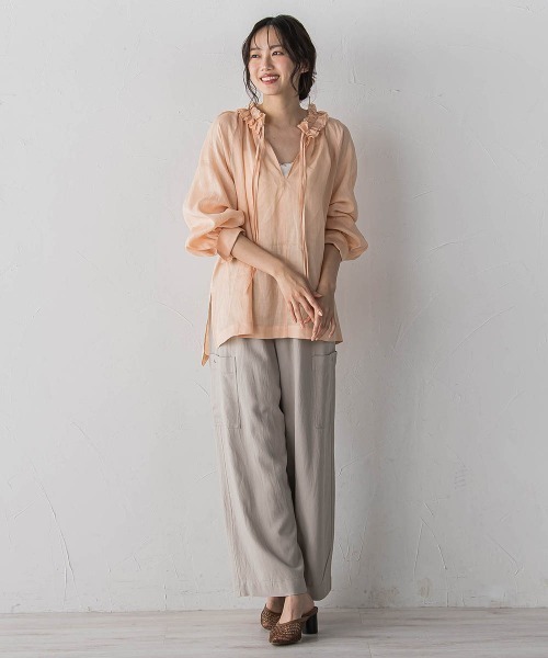 Droite lautreamont(ドロワットロートレアモン)の「ラスターラミーカルゼブラウス(シャツ/ブラウス・レディース・ブラウン/オレンジ/ブルー・M)」の19枚目の写真