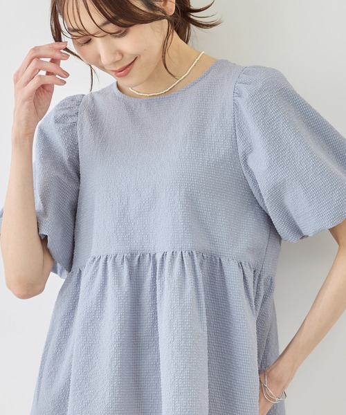 ROPE' PICNIC（ロペピクニック）の「【ベストヒット】細見えバルーンペプラムブラウス（シャツ/ブラウス・レディース・ホワイト系その他5/ブラック/キナリ/サックスブルー/ダークブラウン・FREE）」の22枚目の写真