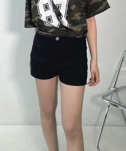 AS KNOW AS plus（アズノゥアズプラス）の「〇ストレッチショートパンツ（デニムパンツ・レディース・ブラック/ブルー系/ブラック系・FREE）」の12枚目の写真