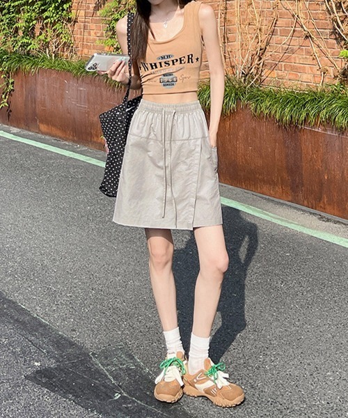 Miniministore(ミニミニストア)の「スカート見えラップ風キュロットパンツ薄手ショートパンツショーパン短パン(その他パンツ・レディース・ホワイト/イエロー/パープル/ネイビー/グレイッシュベージュ/ライトブルー・FREE)」の15枚目の写真