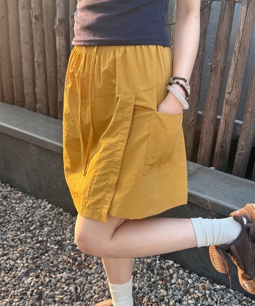 Miniministore(ミニミニストア)の「スカート見えラップ風キュロットパンツ薄手ショートパンツショーパン短パン(その他パンツ・レディース・ホワイト/イエロー/パープル/ネイビー/グレイッシュベージュ/ライトブルー・FREE)」の20枚目の写真