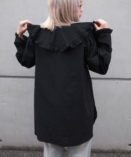 ZOZOMARKET by aoi(ゾゾマーケットバイアオイ)の「【インフルエンサー aoiセレクト】コットンフリルブラウス(シャツ/ブラウス・レディース・ブラック/ホワイト・FREE)」の17枚目の写真