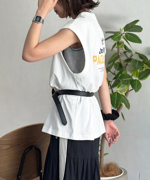 CPCM(シーピーシーエム)の「パウダー加工ノースリ(キャミソール・メンズ・レッド/ホワイト/ブラック・MEDIUM/LARGE)」の4枚目の写真