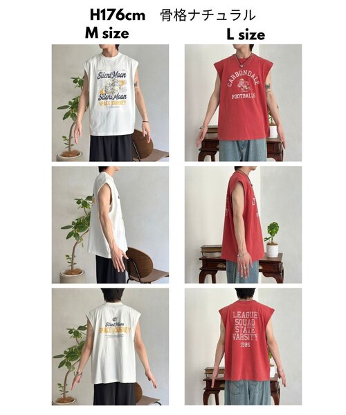 CPCM(シーピーシーエム)の「パウダー加工ノースリ(キャミソール・メンズ・レッド/ホワイト/ブラック・MEDIUM/LARGE)」の11枚目の写真