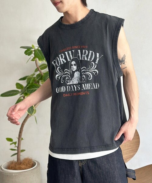 CPCM(シーピーシーエム)の「パウダー加工ノースリ(キャミソール・メンズ・レッド/ホワイト/ブラック・MEDIUM/LARGE)」の16枚目の写真