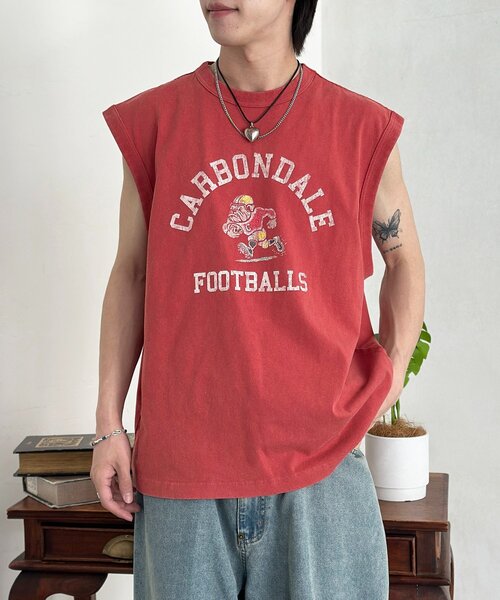 CPCM(シーピーシーエム)の「パウダー加工ノースリ(キャミソール・メンズ・レッド/ホワイト/ブラック・MEDIUM/LARGE)」の17枚目の写真