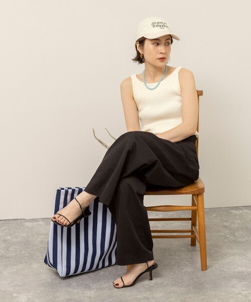 NOLLEY’S(ノーリーズ)の「【MAQWEL/マクウェル】ストライプパイルバッグ(バックパック/リュック・レディース・ブルー系その他/グリーン系その他/オレンジ系その他・FREE)」の4枚目の写真