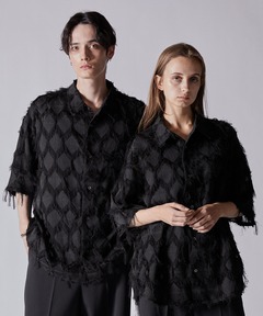 シティショップ CITY SHOP フリンジ ジャガード 半袖 シャツ シアー city shop fringe jacqard 半袖シャツ シティショップ CITY SHOP