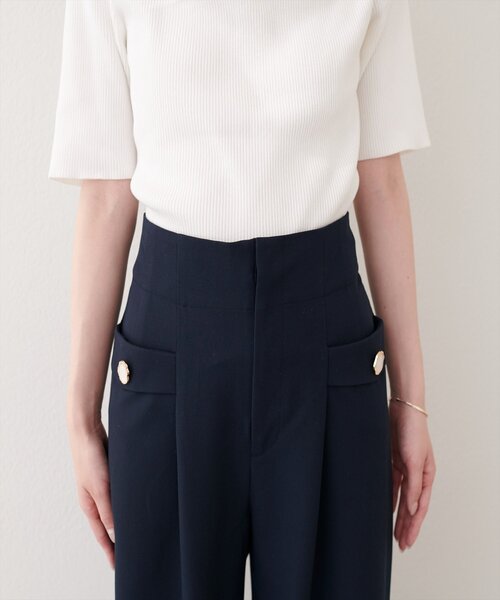 natural couture（ナチュラルクチュール）の「ポケットデザインハイウエストパンツ（その他パンツ・レディース・グリーン/ネイビー/ベージュ・FREE）」の11枚目の写真