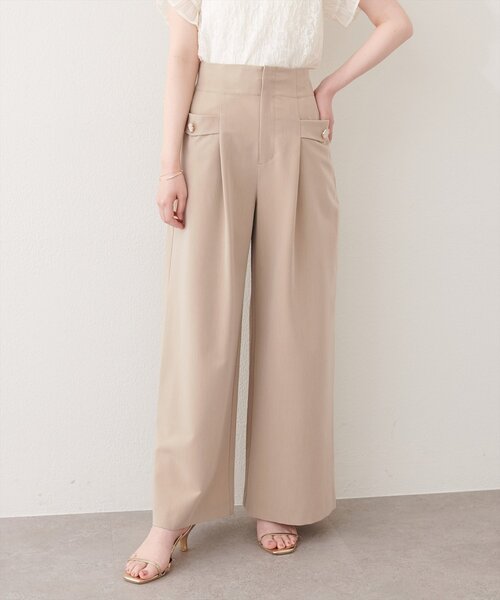 natural couture（ナチュラルクチュール）の「ポケットデザインハイウエストパンツ（その他パンツ・レディース・グリーン/ネイビー/ベージュ・FREE）」の20枚目の写真
