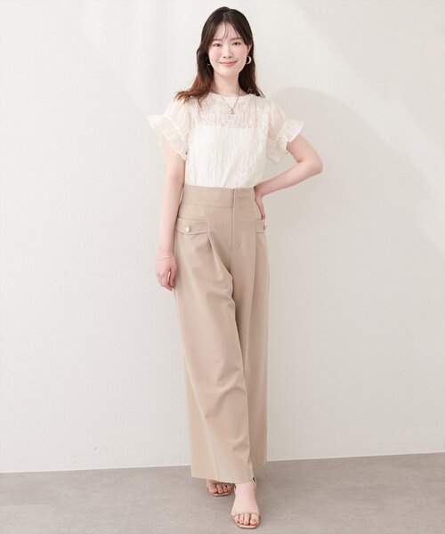 natural couture（ナチュラルクチュール）の「ポケットデザインハイウエストパンツ（その他パンツ・レディース・グリーン/ネイビー/ベージュ・FREE）」の22枚目の写真