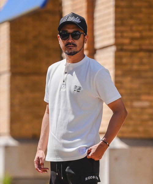 adamsJUGGLER（アダムスジャグラー）の「RTEG H/ネック OE ティー（Tシャツ/カットソー・メンズ・ホワイト/ブラック・S/XXL/XL/L/M）」の12枚目の写真