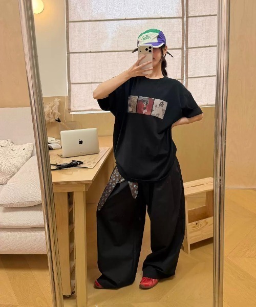GEMEDA(ジェメダ)の「フォトプリントオーバーTシャツ/ヴィンテージライク半袖トップス(Tシャツ/カットソー・レディース・ホワイト/グレー/ブラック・M)」の21枚目の写真