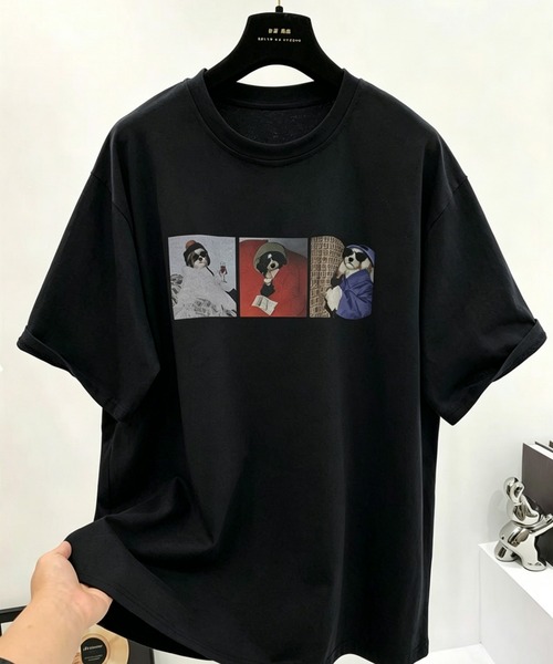 GEMEDA(ジェメダ)の「フォトプリントオーバーTシャツ/ヴィンテージライク半袖トップス(Tシャツ/カットソー・レディース・ホワイト/グレー/ブラック・M)」の18枚目の写真