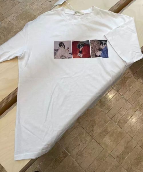 GEMEDA(ジェメダ)の「フォトプリントオーバーTシャツ/ヴィンテージライク半袖トップス(Tシャツ/カットソー・レディース・ホワイト/グレー/ブラック・M)」の7枚目の写真