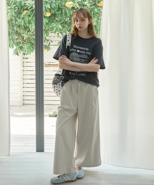Birthday room(バースデイルーム)の「ハートロゴルーズT/Heart Logo Loose T-shirt(Tシャツ/カットソー・レディース・ホワイト/ミント/ネイビー・FREE)」の16枚目の写真