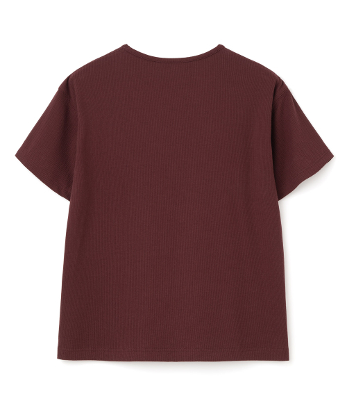 Millo Archive（ミロ アーカイブ）の「テクスチャークロップUネックTシャツ[バーガンディ]（Tシャツ/カットソー・メンズ・その他・MEDIUM/LARGE/X-LARGE）」の6枚目の写真