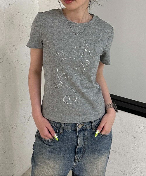 セール】フロントストーンピチT（Tシャツ/カットソー）｜sedacle