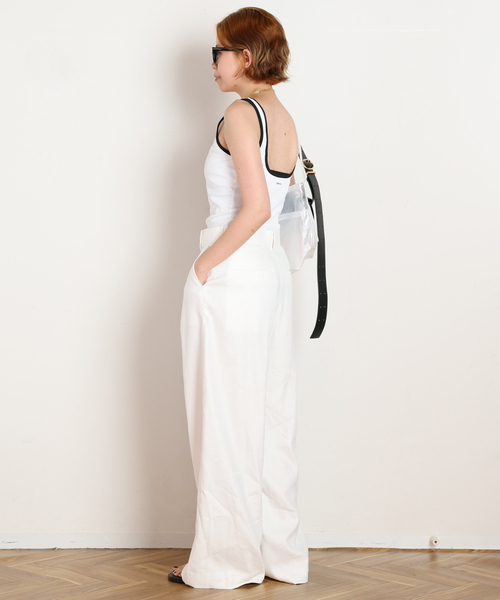 AP STUDIO（エーピーストゥディオ）の「【DAWN/ダン】BICOLOR TANKTOP（その他アンダーウェア/インナー・レディース・ホワイト/ブラウン・FREE）」の9枚目の写真