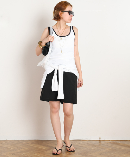 AP STUDIO（エーピーストゥディオ）の「【DAWN/ダン】BICOLOR TANKTOP（その他アンダーウェア/インナー・レディース・ホワイト/ブラウン・FREE）」の17枚目の写真