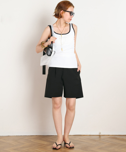 AP STUDIO（エーピーストゥディオ）の「【DAWN/ダン】BICOLOR TANKTOP（その他アンダーウェア/インナー・レディース・ホワイト/ブラウン・FREE）」の20枚目の写真