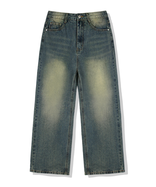 BASIC LABEL（ベーシックラベル）の「Logic balloon wide-washed denim pants 4 Color [BLBD_5013]（デニムパンツ・レディース・ブラック/イエロー× ブルー/ブルーグレー/チャコール・X-SMALL/SMALL/MEDIUM/LARGE/X-LARGE/2XL）」の5枚目の写真