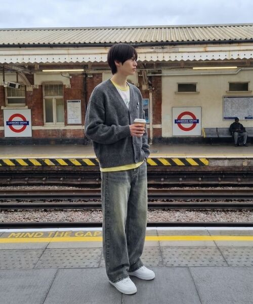 BASIC LABEL（ベーシックラベル）の「Logic balloon wide-washed denim pants 4 Color [BLBD_5013]（デニムパンツ・レディース・ブラック/イエロー× ブルー/ブルーグレー/チャコール・X-SMALL/SMALL/MEDIUM/LARGE/X-LARGE/2XL）」の9枚目の写真
