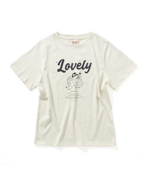Between A and B（ビトウィーンエイアンドビー）の「愛らしい少女グラフィックTシャツ[クリーム]（Tシャツ/カットソー・レディース・クリーム・FREE）」の3枚目の写真