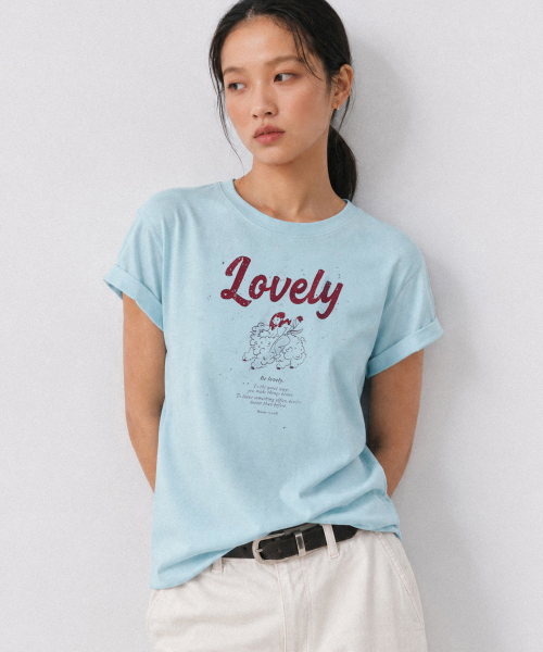 Between A and B（ビトウィーンエイアンドビー）の「愛らしい少女グラフィックTシャツ[クリーム]（Tシャツ/カットソー・レディース・クリーム・FREE）」の6枚目の写真