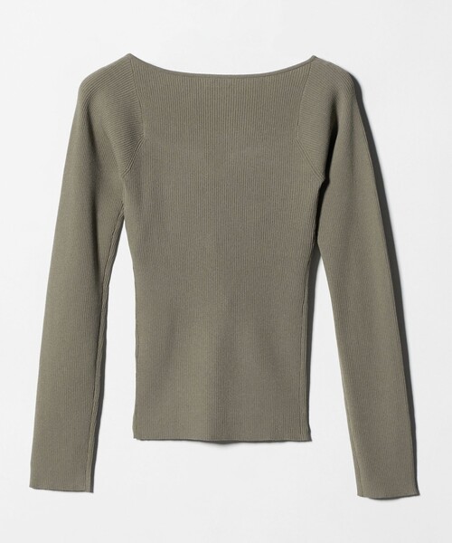 H　BEAUTY&YOUTH UNITED ARROWS（エイチビューティーアンドユースユナイテッドアローズ）の「＜H＞キーネック リブ ニットプルオーバー（ニット/セーター・レディース・ベージュ・FREE）」の4枚目の写真