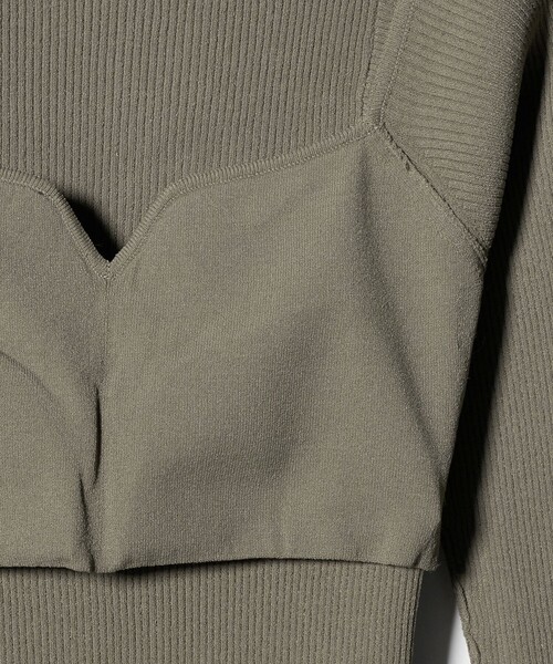 H　BEAUTY&YOUTH UNITED ARROWS（エイチビューティーアンドユースユナイテッドアローズ）の「＜H＞キーネック リブ ニットプルオーバー（ニット/セーター・レディース・ベージュ・FREE）」の7枚目の写真
