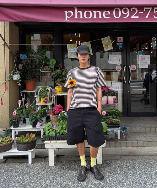 WMC（ダブリューエムシー）の「[クロップ] ストライプTシャツ_GREY（Tシャツ/カットソー・メンズ・グレー・M/L/XL）」の8枚目の写真