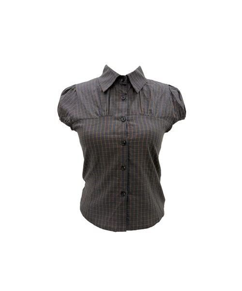 CeLess(セレス)の「Retro Check Blouse / レトロチェックブラウス(シャツ/ブラウス・レディース・ダークブラウン/ベージュ/オリーブ・FREE)」の20枚目の写真