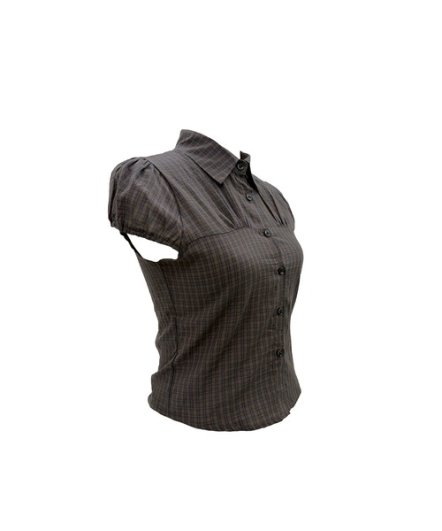 CeLess(セレス)の「Retro Check Blouse / レトロチェックブラウス(シャツ/ブラウス・レディース・ダークブラウン/ベージュ/オリーブ・FREE)」の19枚目の写真
