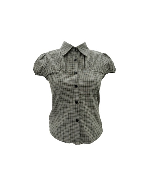 CeLess(セレス)の「Retro Check Blouse / レトロチェックブラウス(シャツ/ブラウス・レディース・ダークブラウン/ベージュ/オリーブ・FREE)」の16枚目の写真