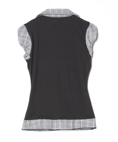 tinkerend(ティンカーエンド)の「Puff-sleeve Gingham Blouse / パフスリーブギンガムチェックブラウス(シャツ/ブラウス・レディース・ブラック・FREE)」の7枚目の写真