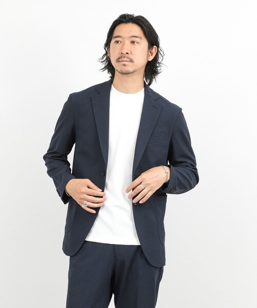 NOLLEY’S（ノーリーズ）の「《ビジカジ/セットアップ対応》Primeflex 吸水速乾 メランジ鹿の子ストレッチイージーJK 26SS（テーラードジャケット・メンズ・ブラウン/グレー/ネイビー・XL/L/M/S）」の6枚目の写真
