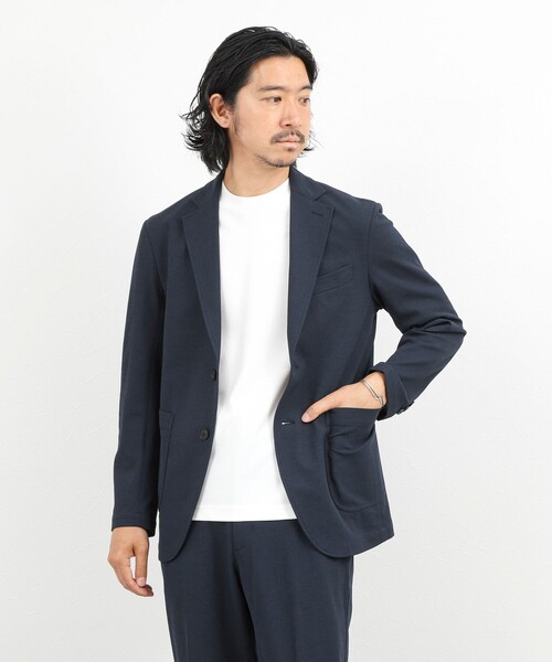 NOLLEY’S（ノーリーズ）の「《ビジカジ/セットアップ対応》Primeflex 吸水速乾 メランジ鹿の子ストレッチイージーJK 26SS（テーラードジャケット・メンズ・ブラウン/グレー/ネイビー・XL/L/M/S）」の7枚目の写真