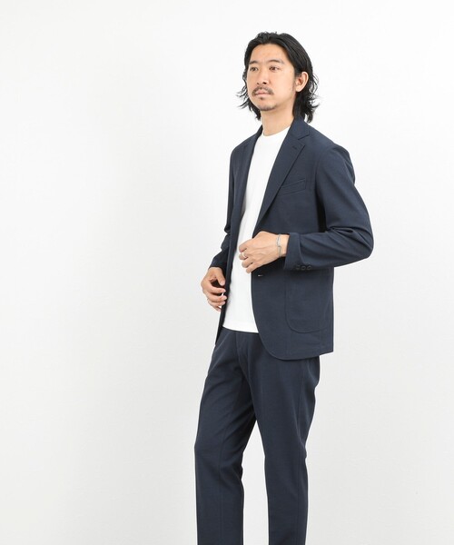 NOLLEY’S（ノーリーズ）の「《ビジカジ/セットアップ対応》Primeflex 吸水速乾 メランジ鹿の子ストレッチイージーJK 26SS（テーラードジャケット・メンズ・ブラウン/グレー/ネイビー・XL/L/M/S）」の9枚目の写真