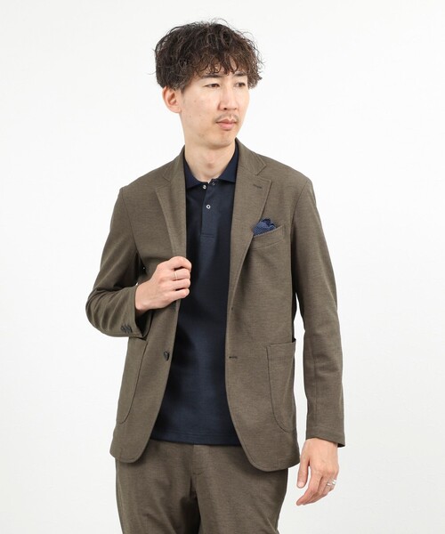NOLLEY’S（ノーリーズ）の「《ビジカジ/セットアップ対応》Primeflex 吸水速乾 メランジ鹿の子ストレッチイージーJK 26SS（テーラードジャケット・メンズ・ブラウン/グレー/ネイビー・XL/L/M/S）」の20枚目の写真