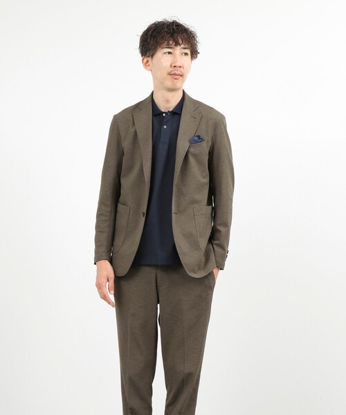 NOLLEY’S（ノーリーズ）の「《ビジカジ/セットアップ対応》Primeflex 吸水速乾 メランジ鹿の子ストレッチイージーJK 26SS（テーラードジャケット・メンズ・ブラウン/グレー/ネイビー・XL/L/M/S）」の21枚目の写真