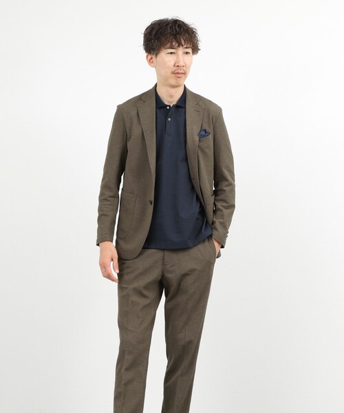 NOLLEY’S（ノーリーズ）の「《ビジカジ/セットアップ対応》Primeflex 吸水速乾 メランジ鹿の子ストレッチイージーJK 26SS（テーラードジャケット・メンズ・ブラウン/グレー/ネイビー・XL/L/M/S）」の22枚目の写真