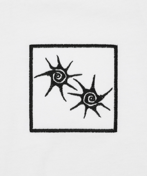 COIRIS(コイリス)の「バミパッチワーク半袖Tシャツ(3カラー)(Tシャツ/カットソー・レディース・チャコールグレー/ホワイト/ブラック・FREE)」の5枚目の写真