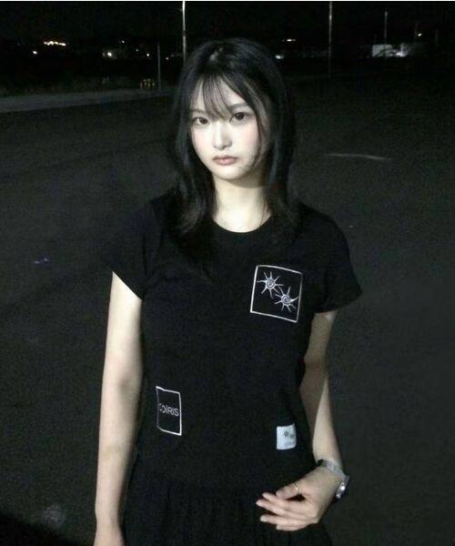 COIRIS(コイリス)の「バミパッチワーク半袖Tシャツ(3カラー)(Tシャツ/カットソー・レディース・チャコールグレー/ホワイト/ブラック・FREE)」の8枚目の写真