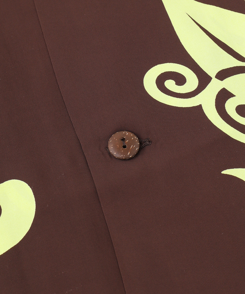 SUN SURF(サンサーフ)の「SUN SURF / サンサーフ "PICTOGRAPH FLOWER"S/S RAYON HAWAIIAN SHIRT(シャツ/ブラウス・メンズ・ブラウン・MEDIUM/X-LARGE/LARGE)」の4枚目の写真