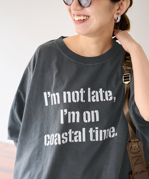 FRAMeWORK(フレームワーク)の「GULFCOAST SPORTSWEAR 別注ドルマンスリーブTシャツ(Tシャツ/カットソー・レディース・スミクロ/ブラウン/ベージュ/ライトグレー・FREE)」の13枚目の写真