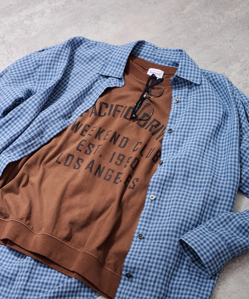 FRAMeWORK(フレームワーク)の「GULFCOAST SPORTSWEAR 別注ドルマンスリーブTシャツ(Tシャツ/カットソー・レディース・スミクロ/ブラウン/ベージュ/ライトグレー・FREE)」の15枚目の写真