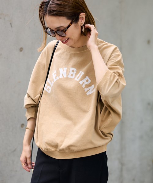 FRAMeWORK(フレームワーク)の「GULFCOAST SPORTSWEAR 別注ドルマンスリーブTシャツ(Tシャツ/カットソー・レディース・スミクロ/ブラウン/ベージュ/ライトグレー・FREE)」の21枚目の写真